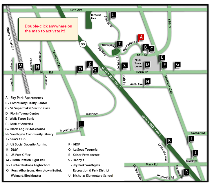 south sacramento area map